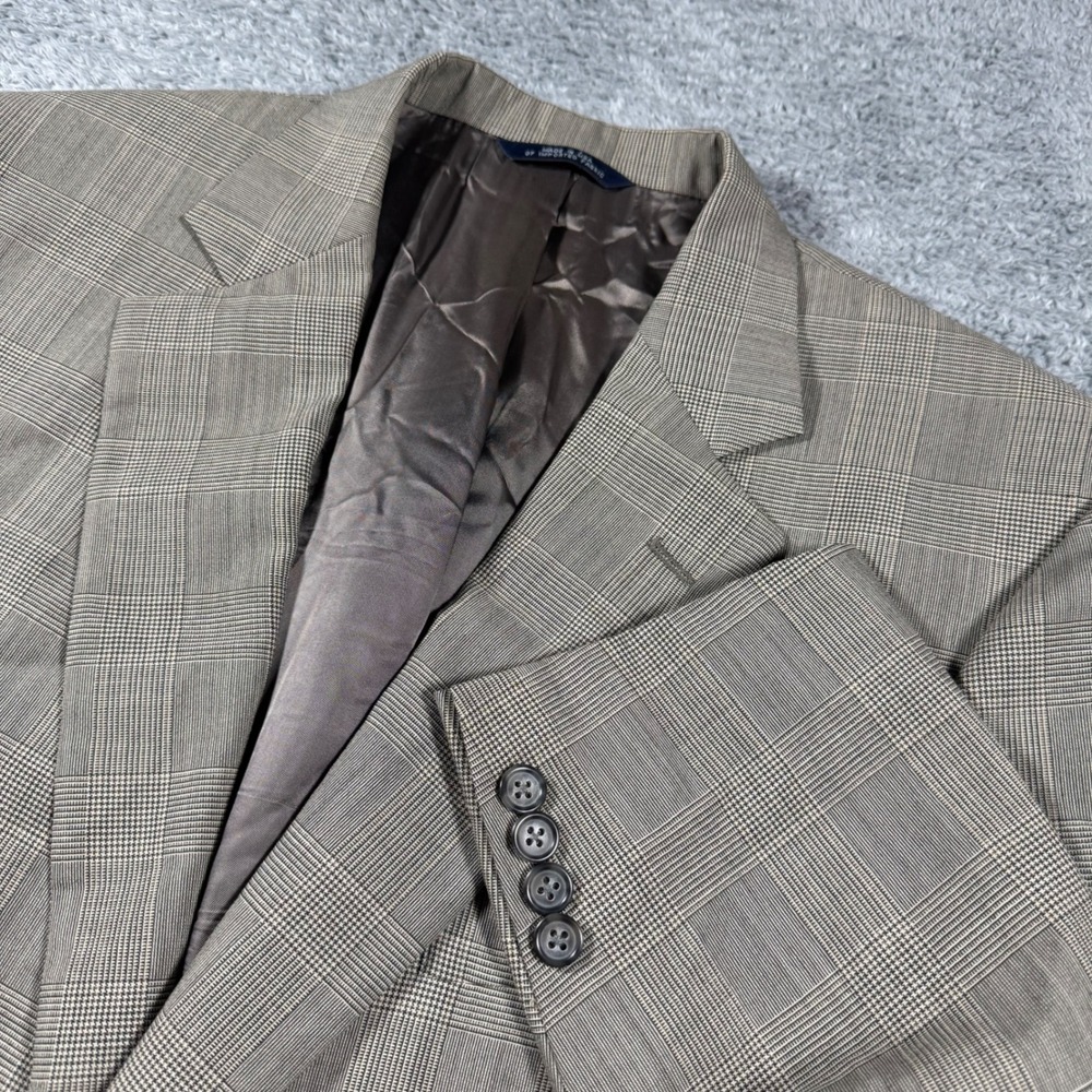 Brooks Brothers Blazer Men 43 Regular‎ Tan Glen Plaid Brooksease Sport Coat